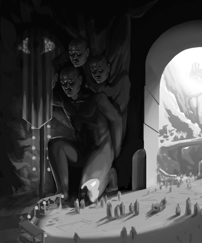 Eingang zu Terra Talioni, Schauplatz des High Fantasy Dark Fantasy Buchs Das Herz im Glas.